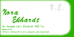 nora ekhardt business card